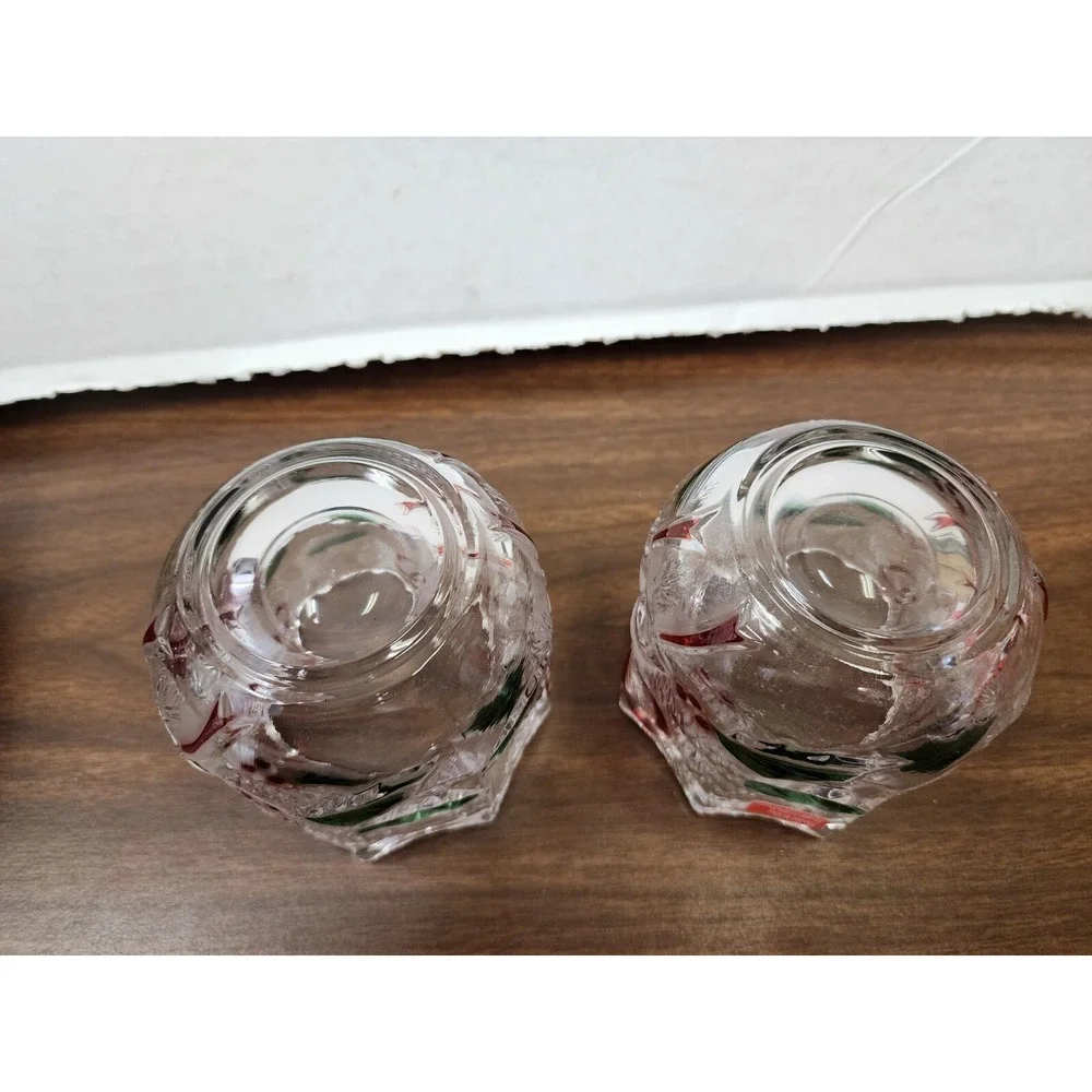 Celebrations By‎ Mikasa Crystal Votive Candle Holder Christmas Holiday Bells Lot